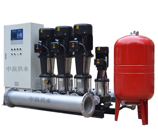 變頻恒壓供水系統主要由PLC、變頻器、觸摸屏、壓力變送器、動力及控制線路以及泵組組成